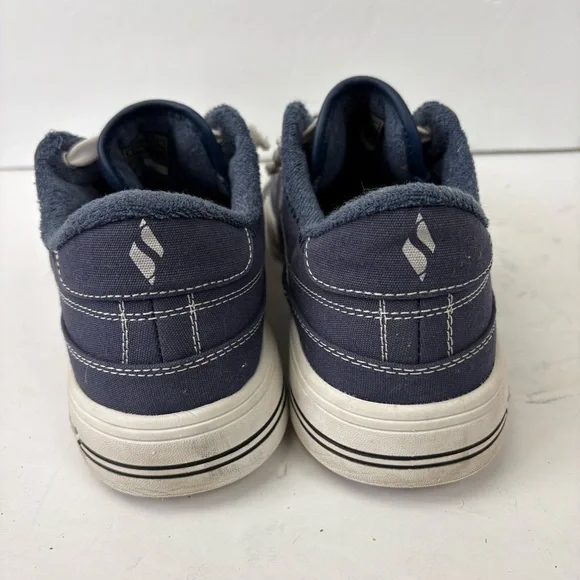 Skechers Arch Fit Arcade - Arcata Navy Blue Canvas Sneakers Shoes Women’s size 9 - Picture 5 of 9